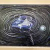 A painting of a person in the water